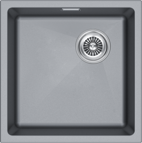 Кухонная мойка Paulmark LUMI 45UNI-SKEW LU45SK-GRM 46х46 цвет серый металлик